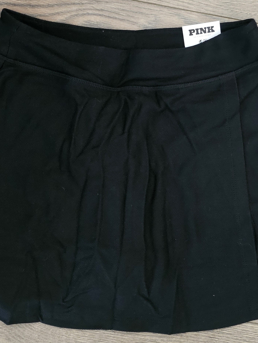 PINK Victoria's Secret Women's Black Pique Tennis Skort